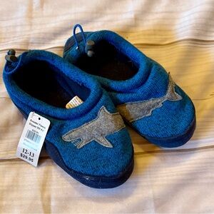 LL Bean Blue Shark Kids Slippers